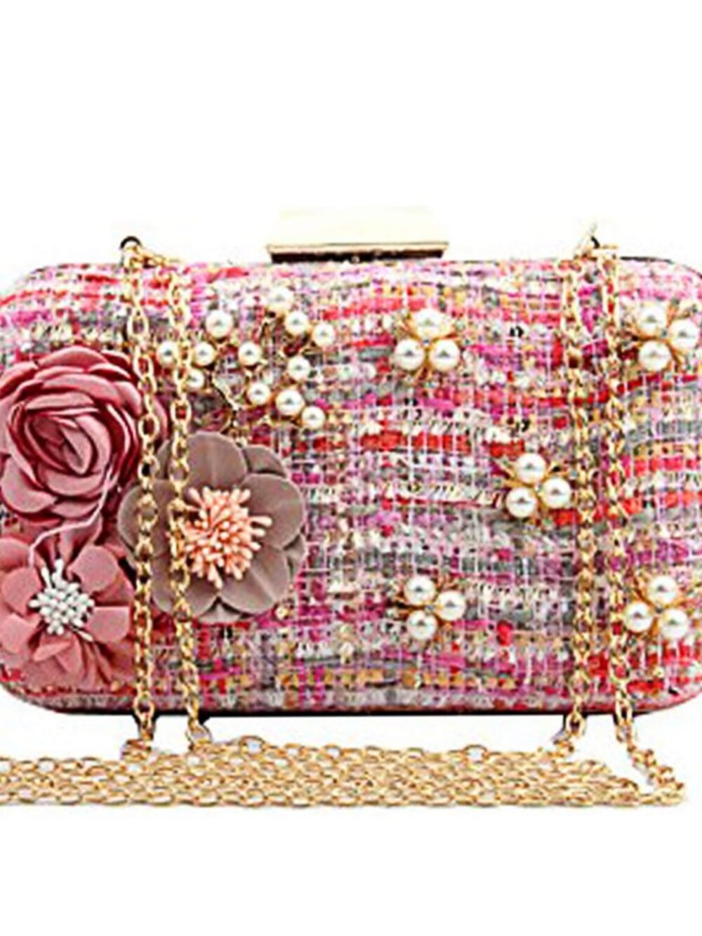 ✨ Satin Flower Sparkling Glitter Clutch ✨